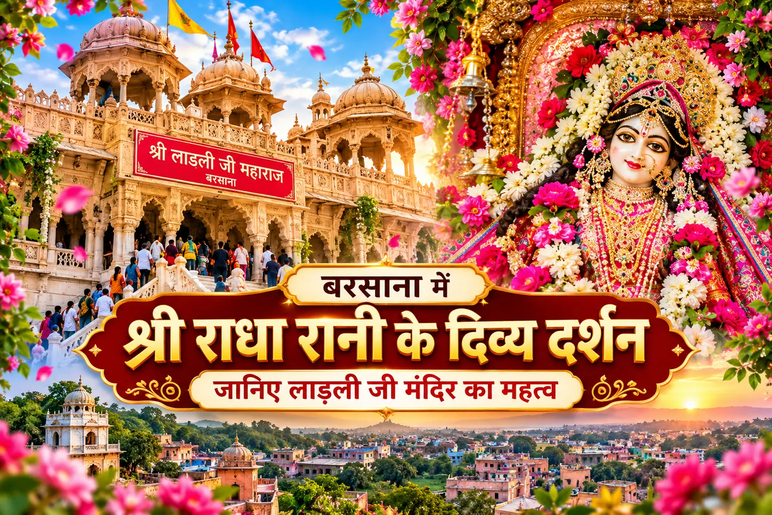 बरसाना में श्री राधा रानी के दिव्य दर्शन