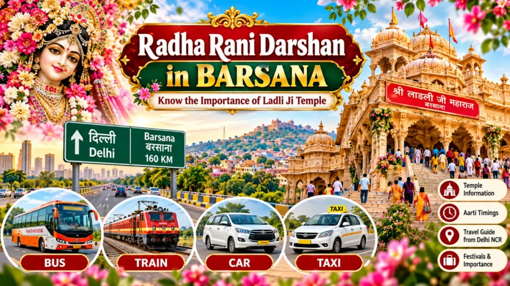 Radha Rani Darshan in Barsana at Ladli Ji Temple